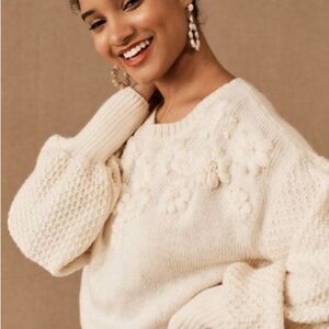 BHLDN Sonya Ivory Sweater  size M